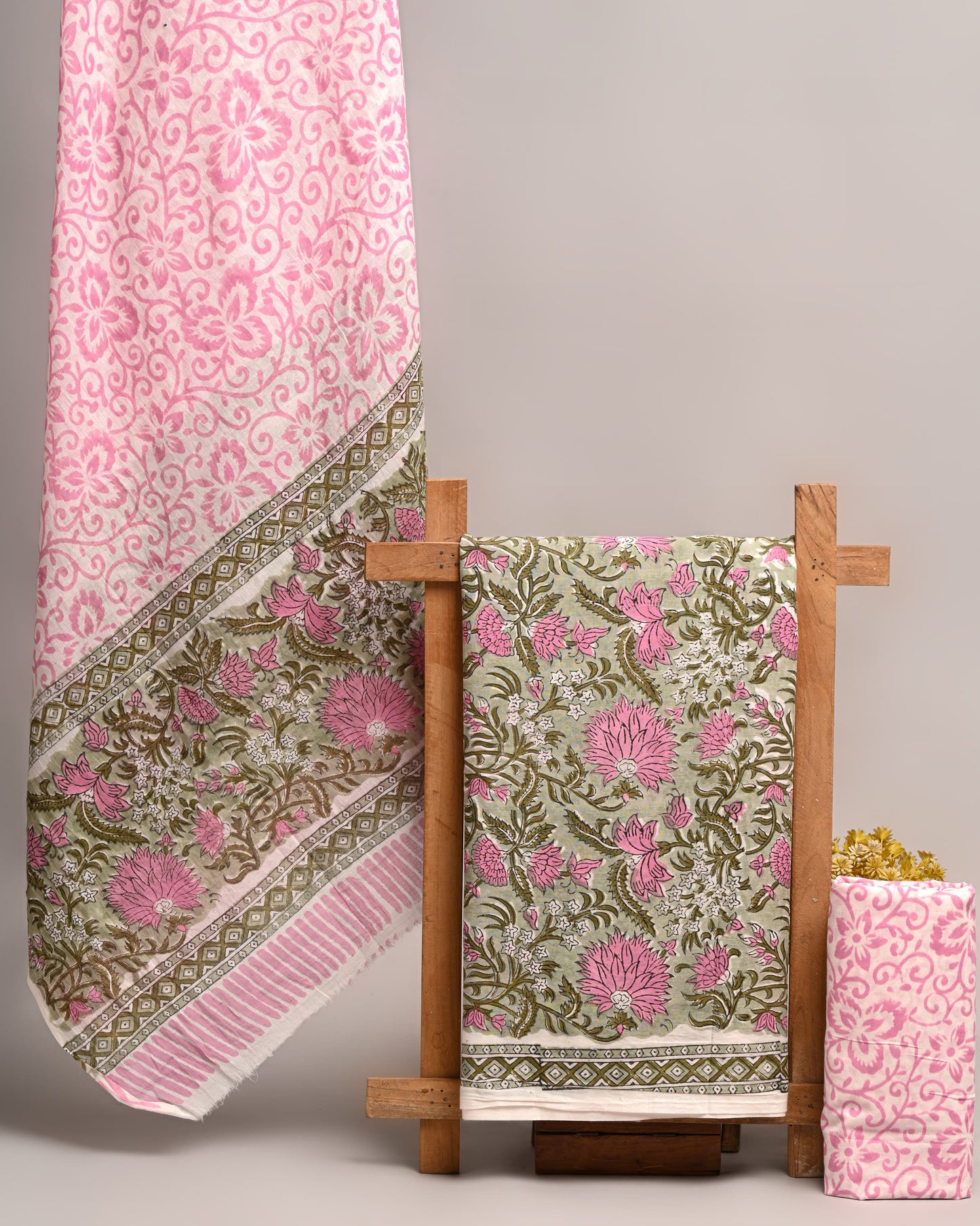 Royal Heritage Cotton Dress Material With Cotton Dupatta