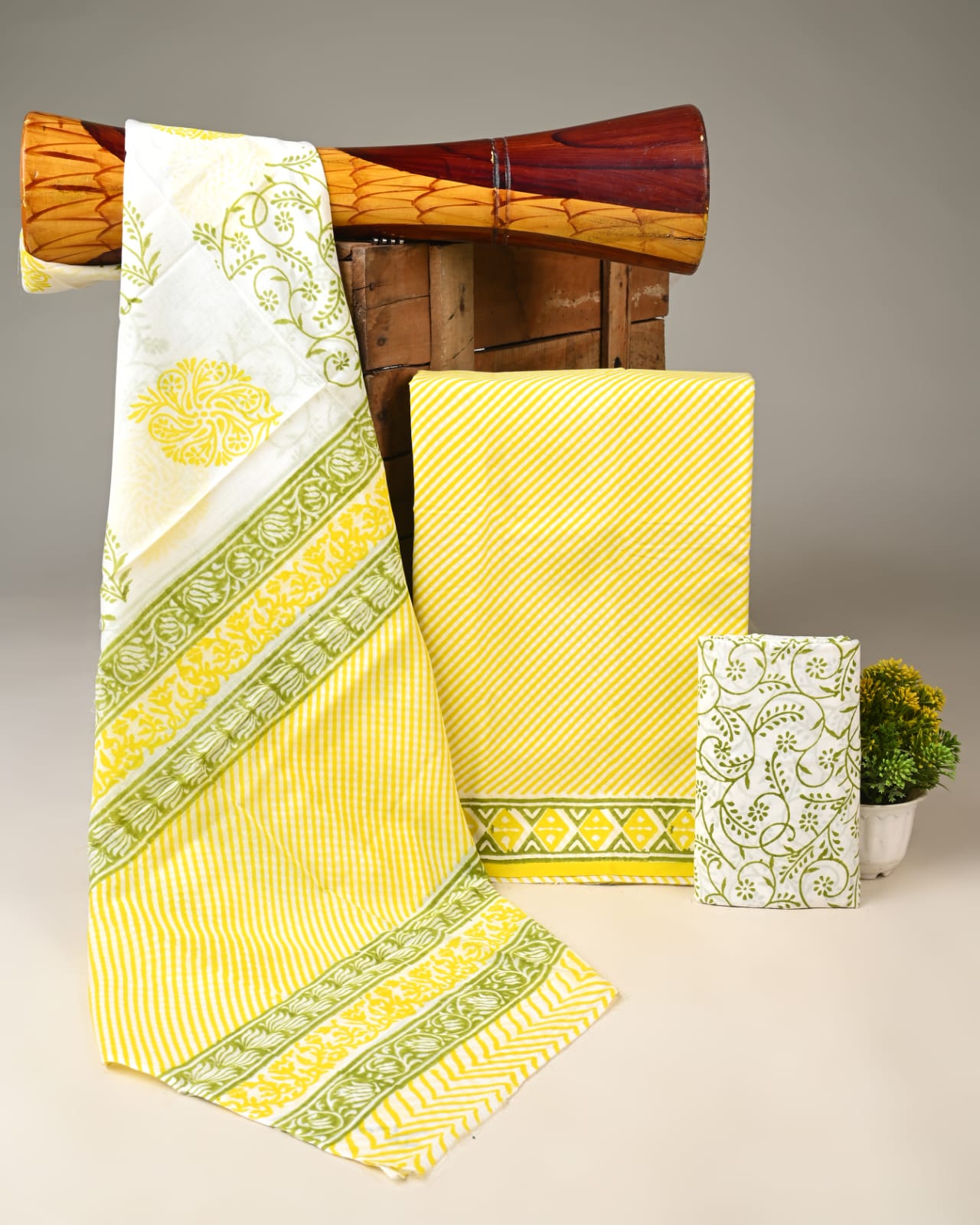 Royal Heritage Cotton Dress Material With Cotton Dupatta