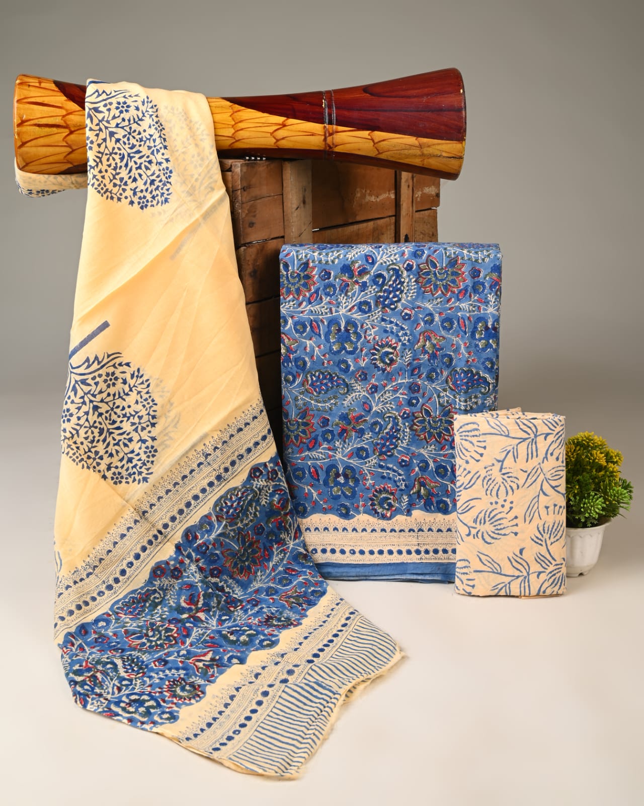Royal Heritage Cotton Dress Material With Cotton Dupatta