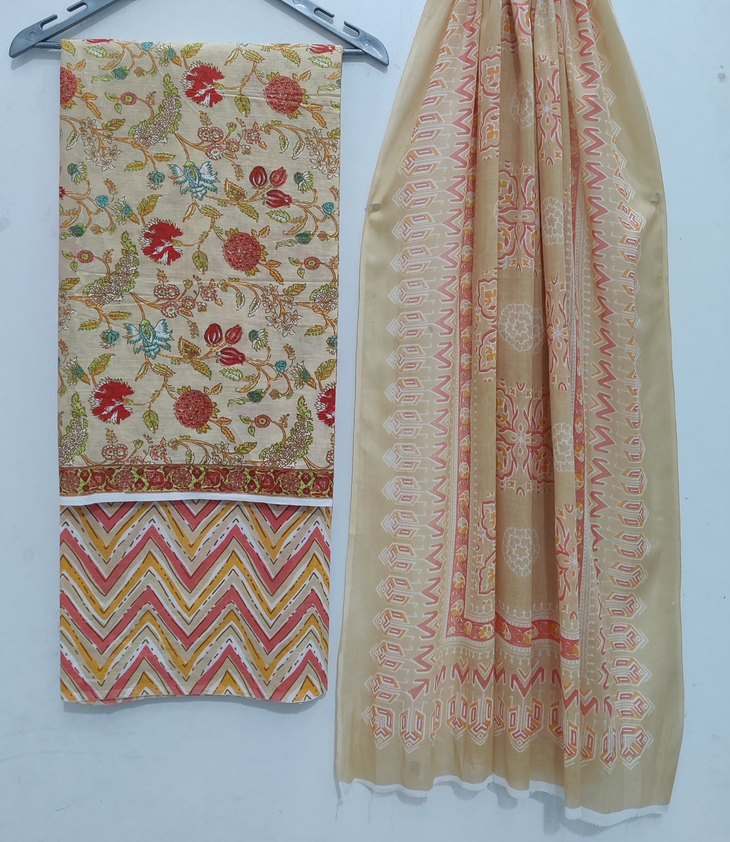 Royal Heritage Cotton Dress Material With Cotton Dupatta