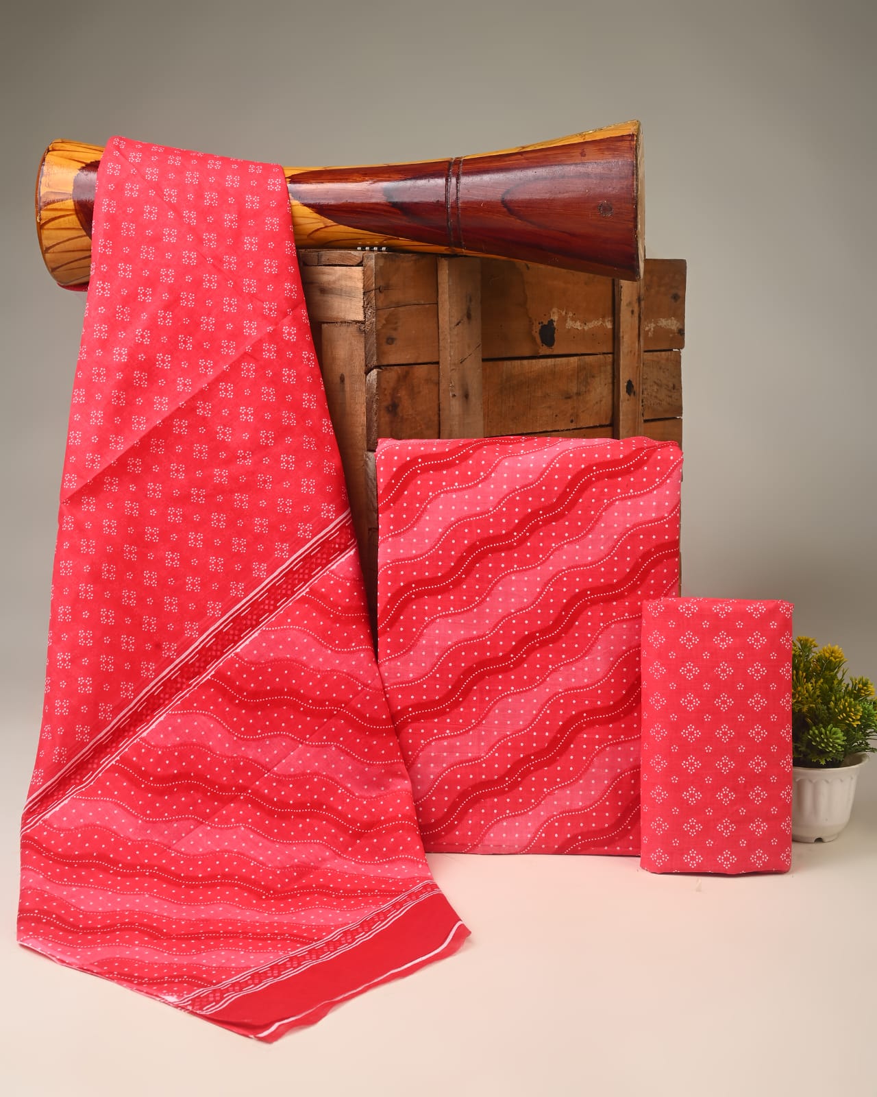 Royal Heritage Cotton Dress Material With Cotton Dupatta