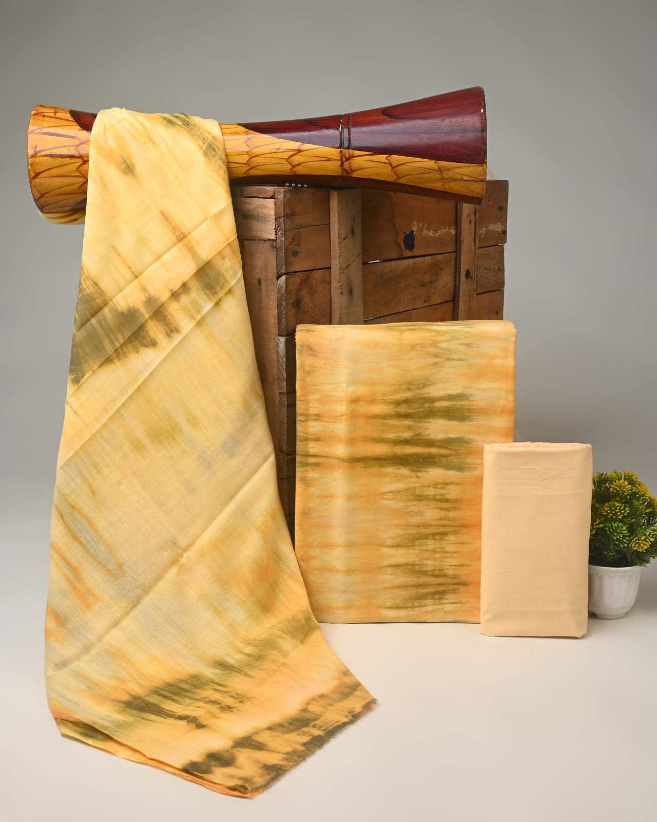 Royal Heritage Cotton Dress Material With Cotton Dupatta