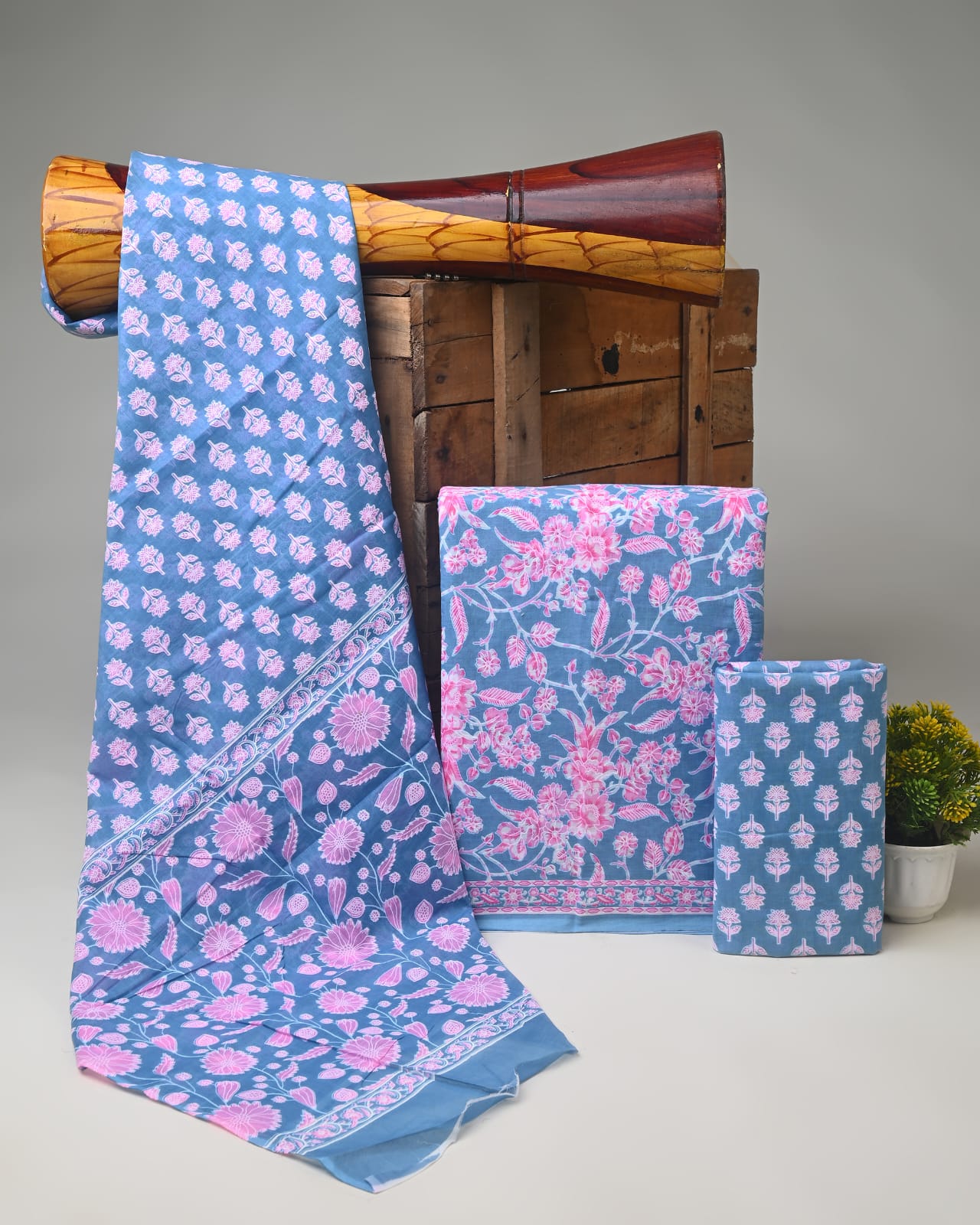 Royal Heritage Cotton Dress Material With Cotton Dupatta