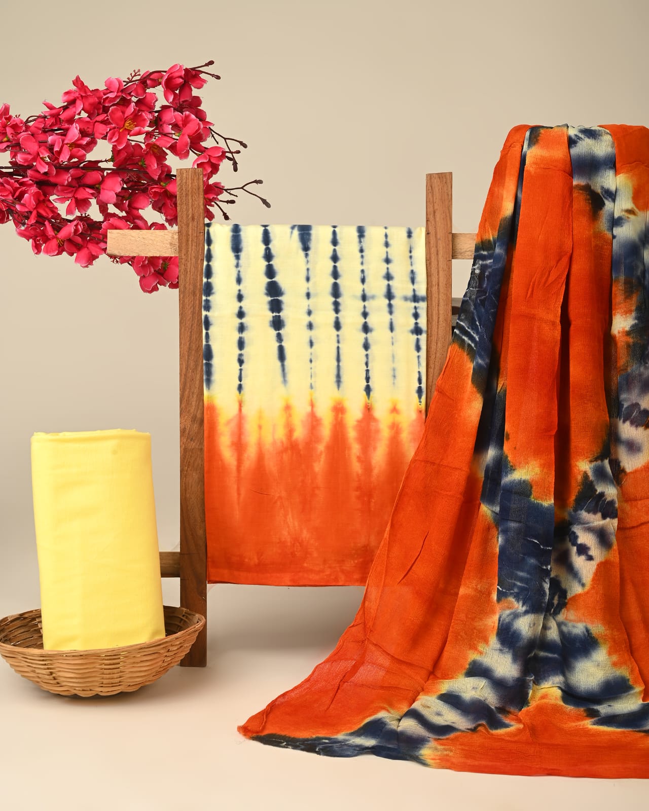 Royal Heritage Cotton Dress Materials with Chiffon Dupatta