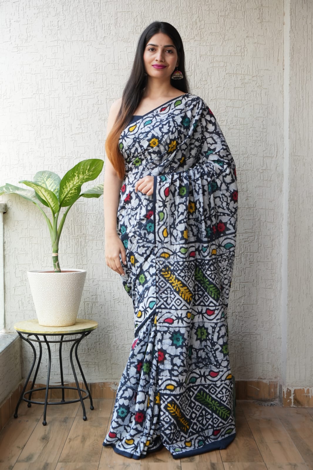 Jaipur Hand Block Printed Mulmul Cotton Saree