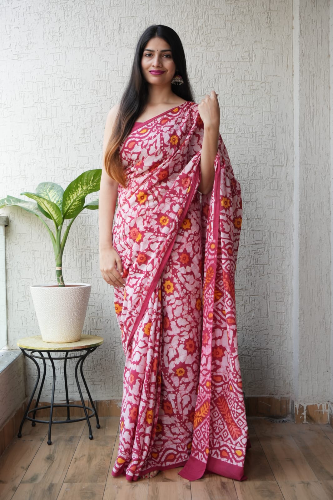 Jaipur Hand Block Printed Mulmul Cotton Saree