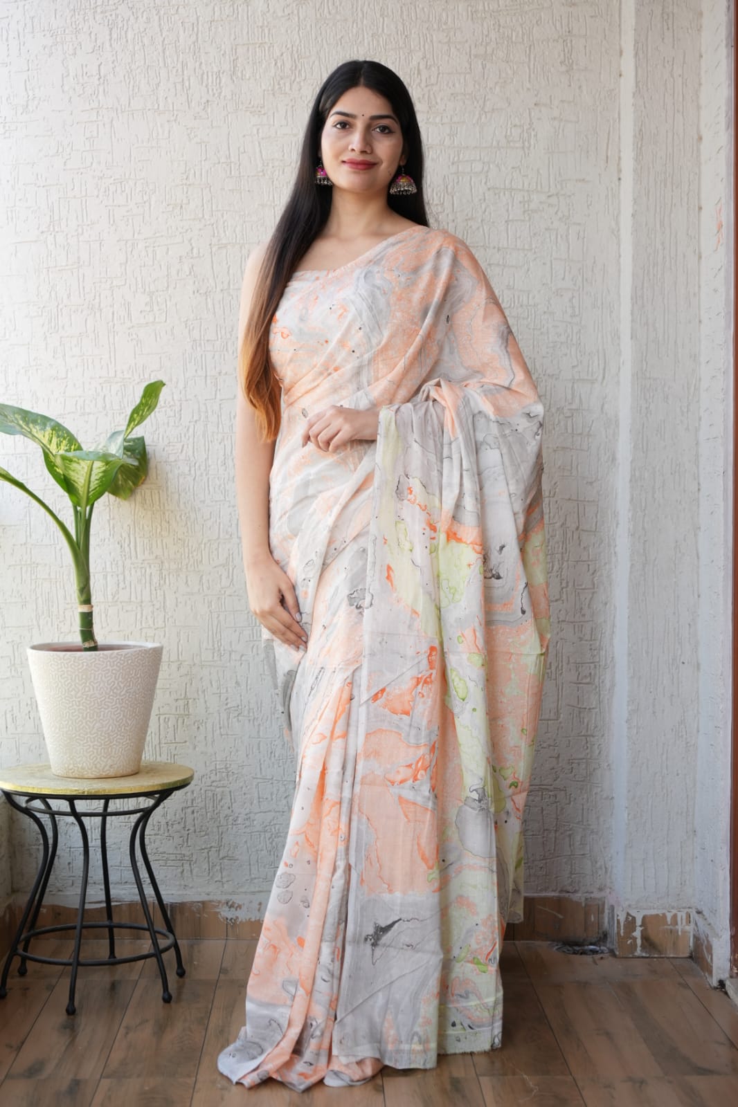 Jaipur Hand Block Printed Mulmul Cotton Saree