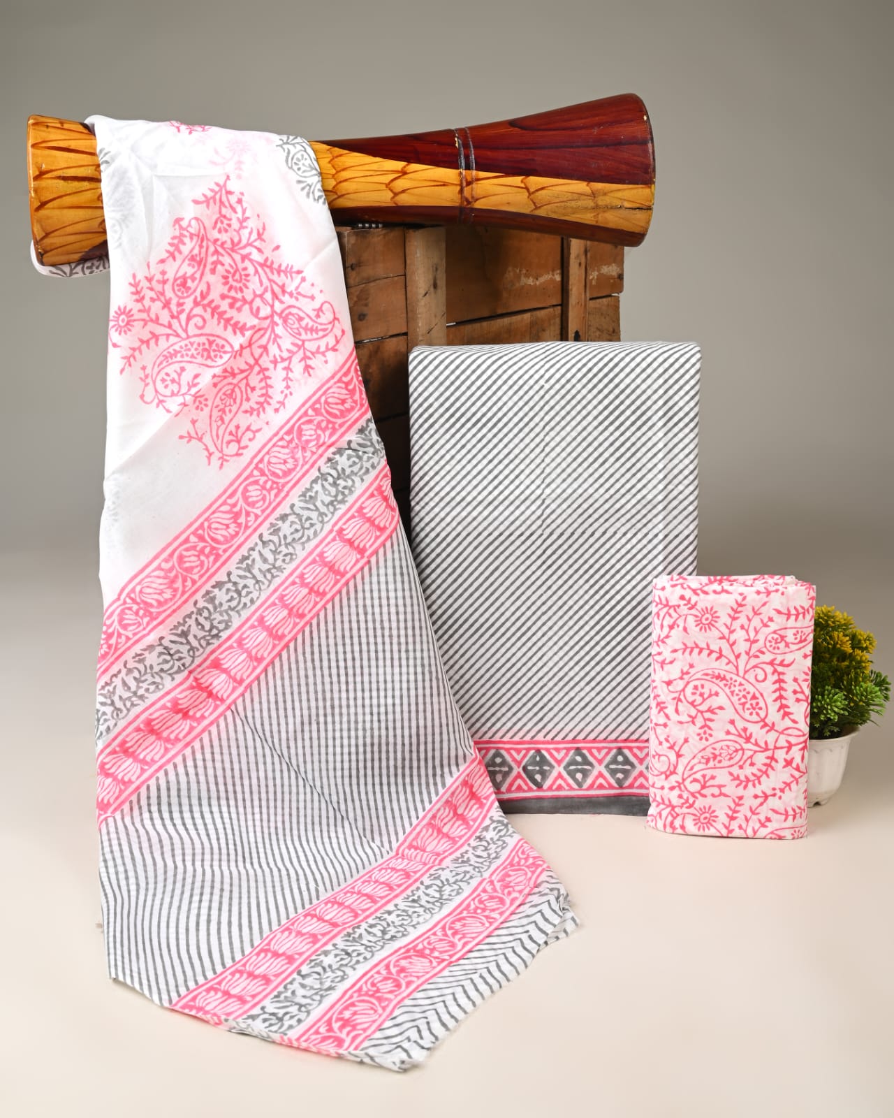 Royal Heritage Cotton Dress Material With Cotton Dupatta