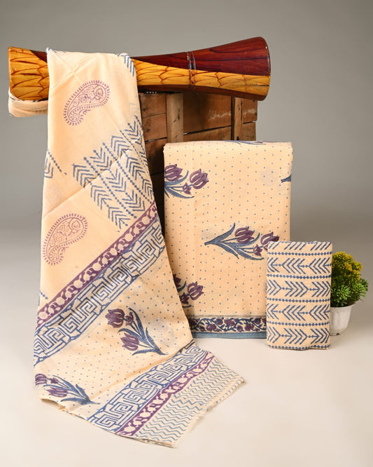 Royal Heritage Cotton Dress Material With Cotton Dupatta