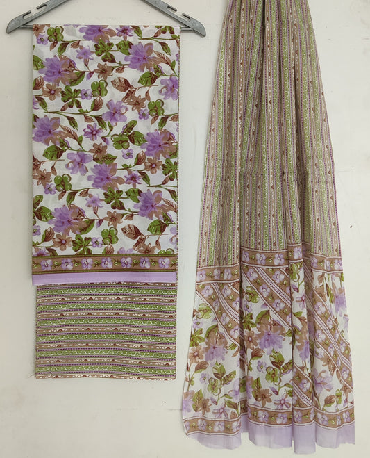 Royal Heritage Cotton Dress Material With Cotton Dupatta