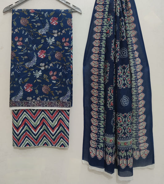 Royal Heritage Cotton Dress Material With Cotton Dupatta