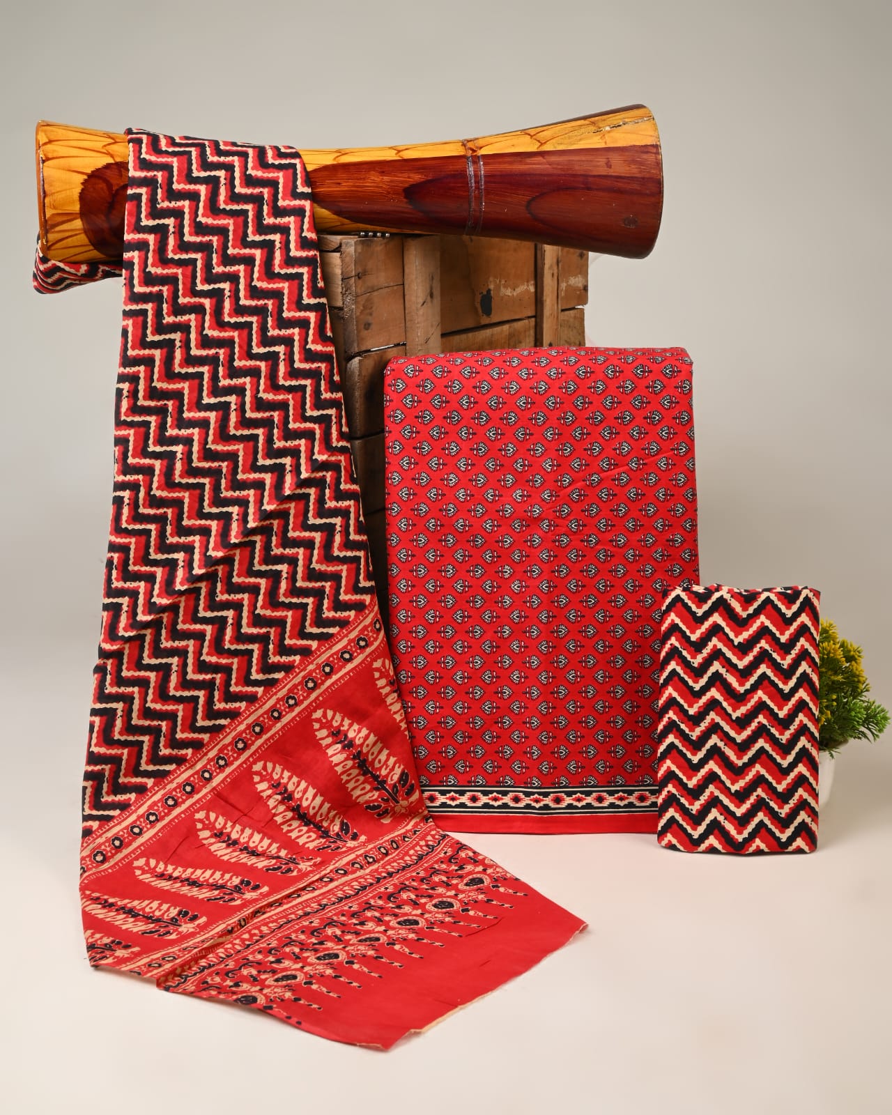 Royal Heritage Cotton Dress Material With Cotton Dupatta