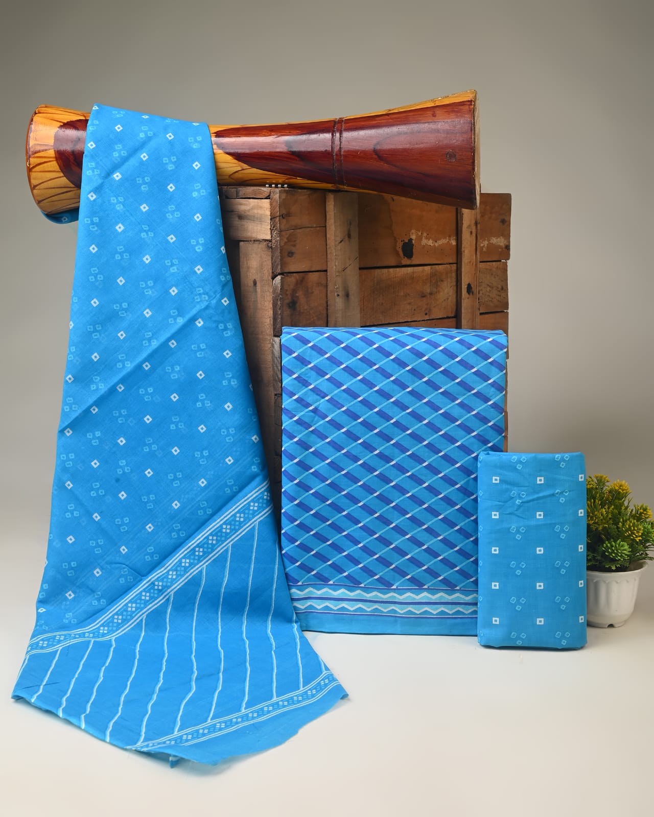 Royal Heritage Cotton Dress Material With Cotton Dupatta