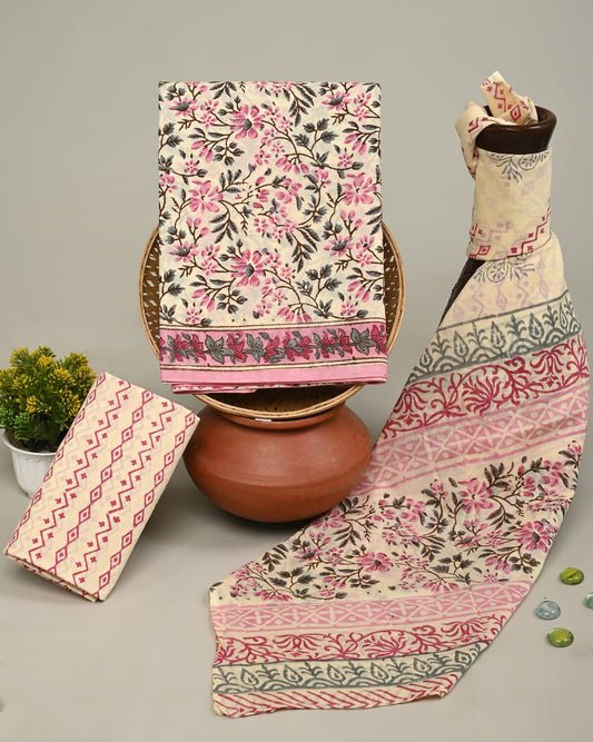 Royal Heritage Cotton Dress Material With Cotton Dupatta