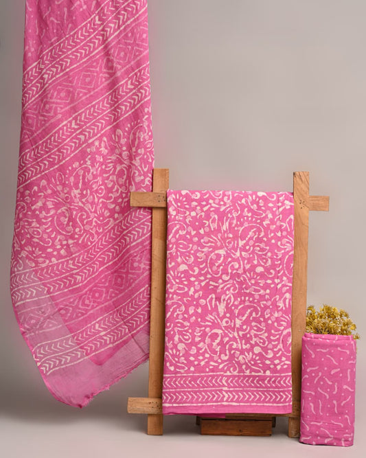 Royal Heritage Cotton Dress Material With Cotton Dupatta