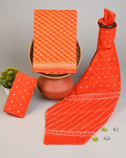 Royal Heritage Cotton Dress Material With Cotton Dupatta