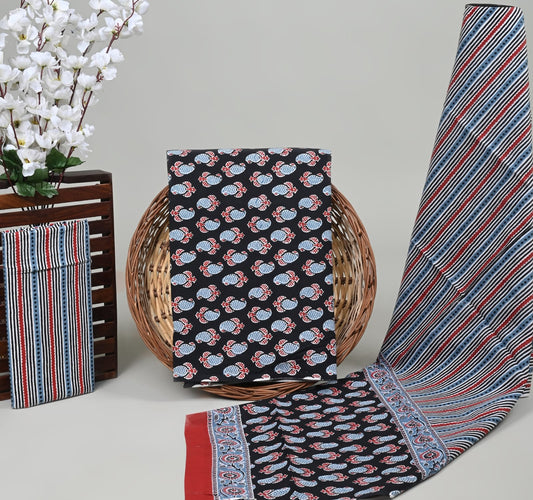 Royal Heritage Cotton Dress Material With Cotton Dupatta
