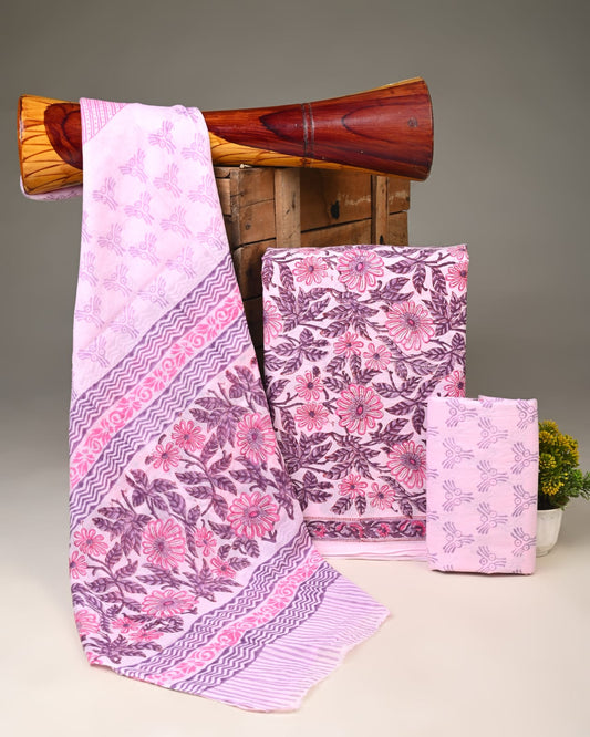 Royal Heritage Cotton Dress Material With Cotton Dupatta