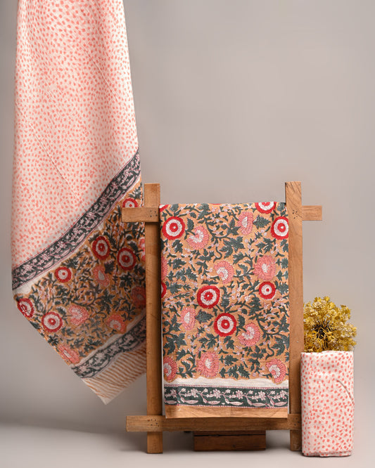 Royal Heritage Cotton Dress Material With Cotton Dupatta