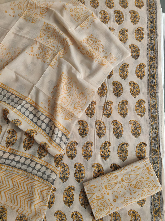 Royal Heritage Cotton Dress Material With Cotton Dupatta
