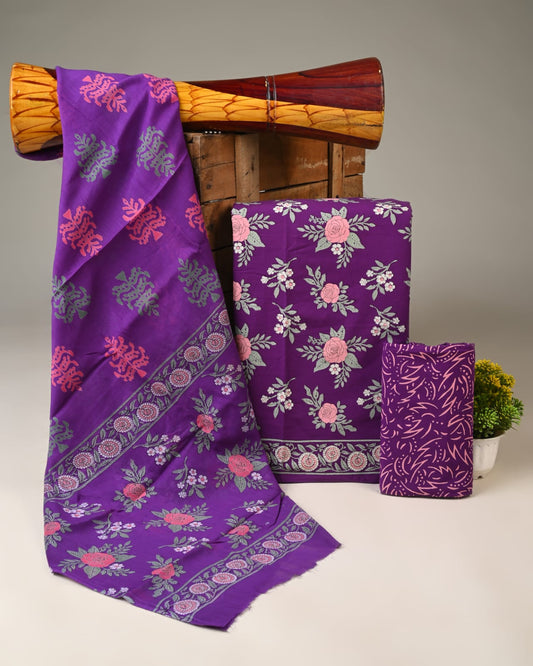 Royal Heritage Cotton Dress Material With Cotton Dupatta
