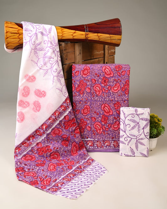 Royal Heritage Cotton Dress Material With Cotton Dupatta