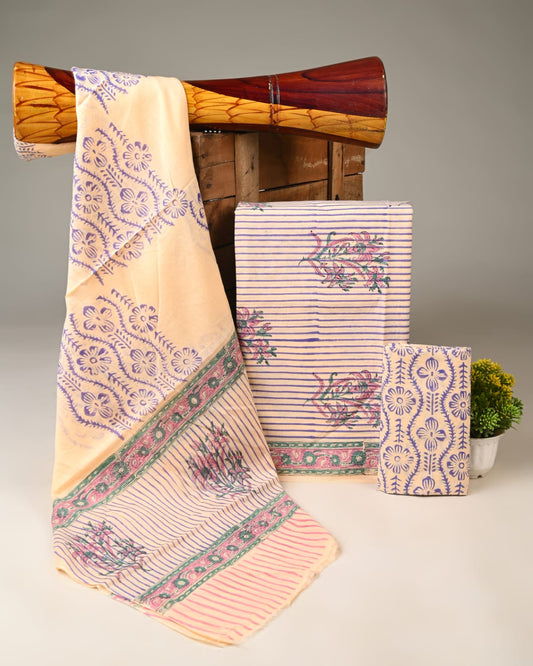 Royal Heritage Cotton Dress Material With Cotton Dupatta