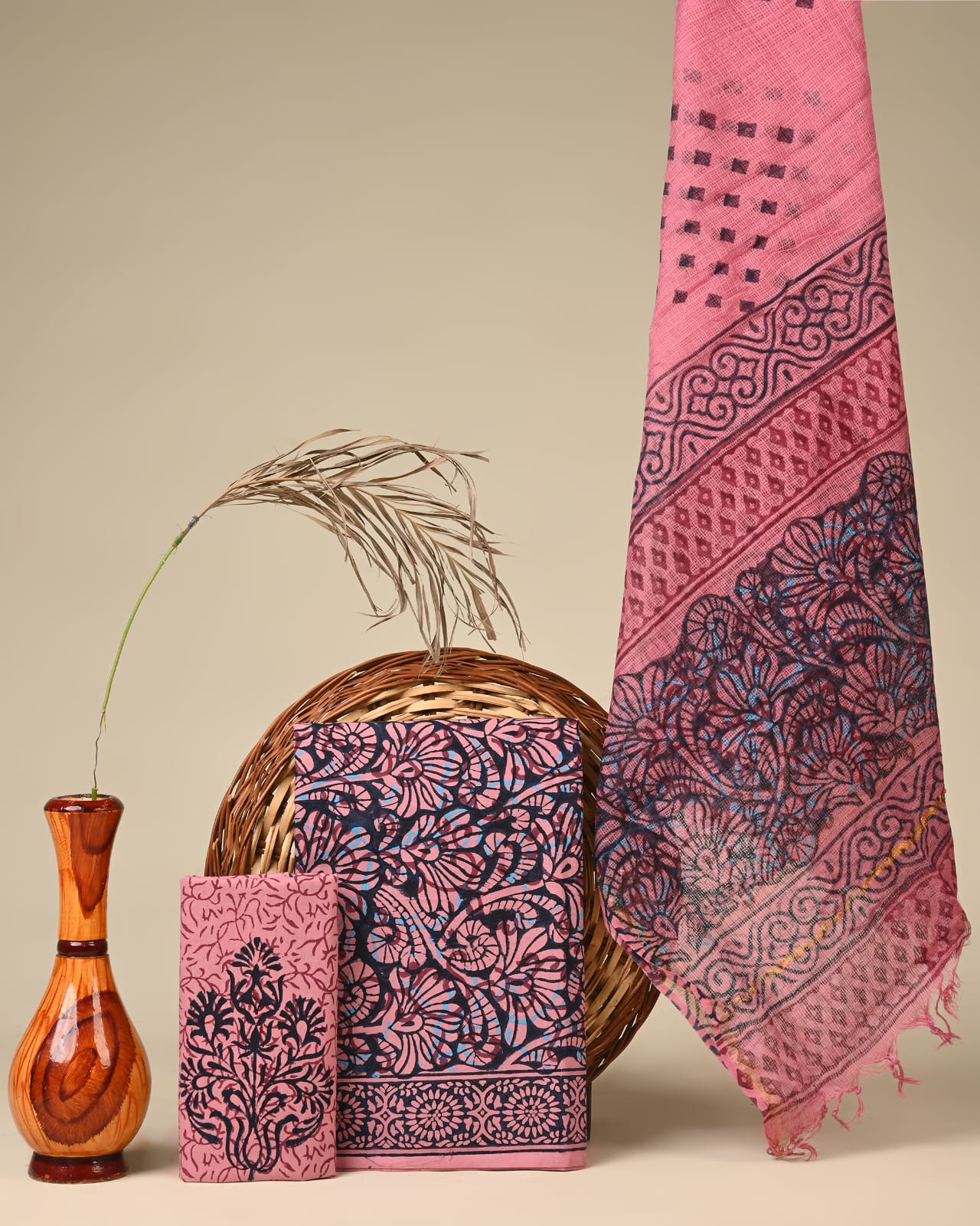 Royal Heritage Cotton Dress Material With Kota Doriya Dupatta