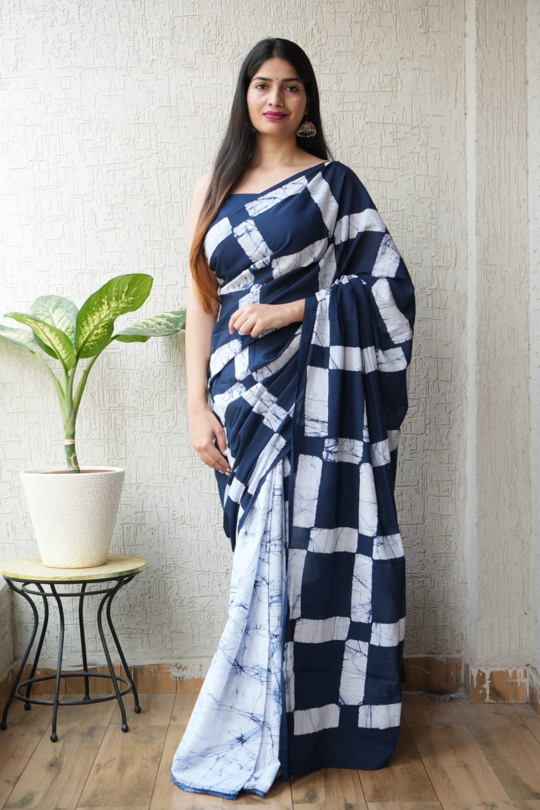 Jaipur Hand Block Printed Mulmul Cotton Saree