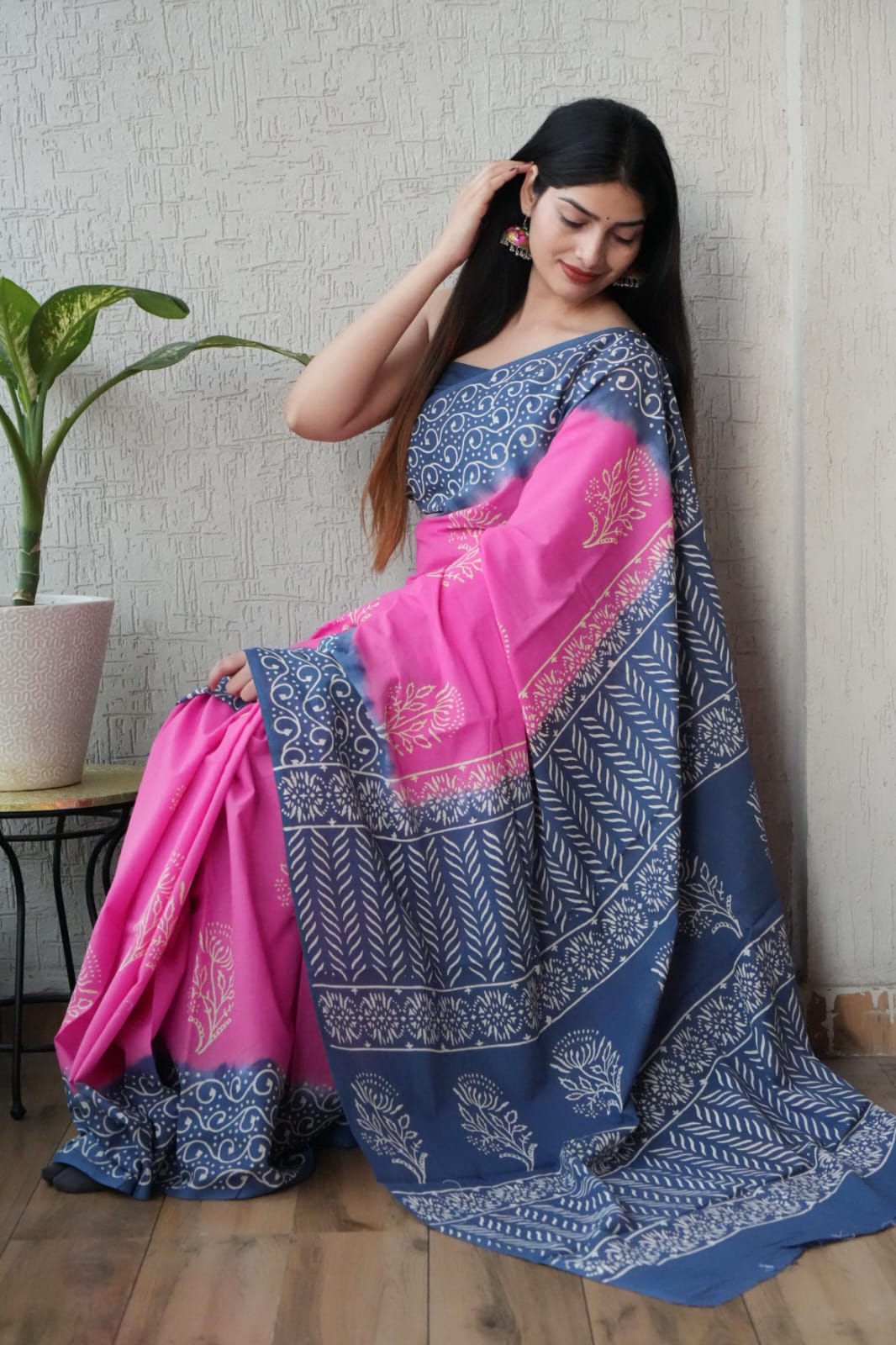 Jaipur Hand Block Printed Mulmul Cotton Saree