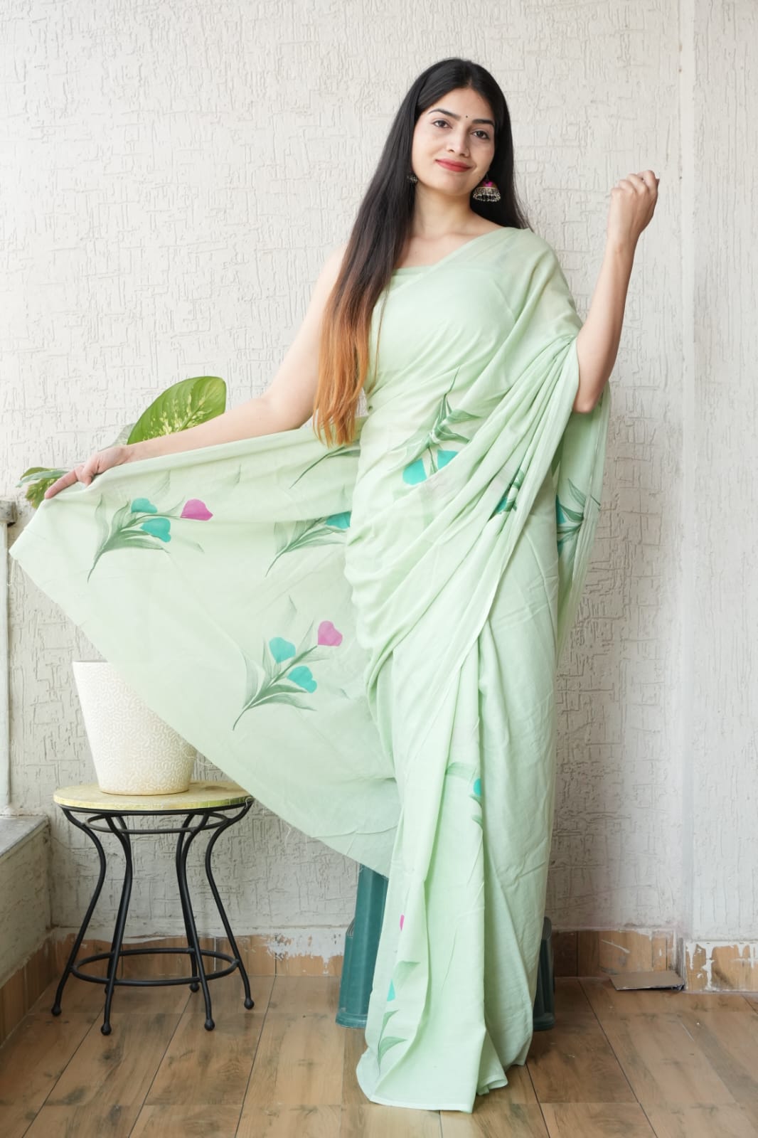 Jaipur Hand Block Printed Mulmul Cotton Saree